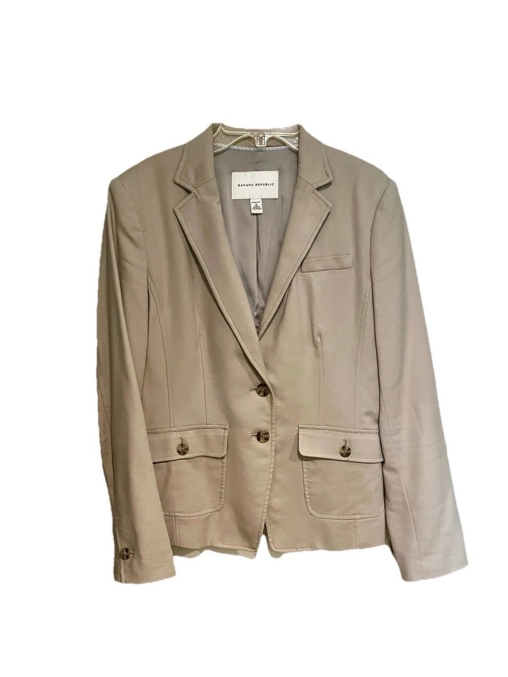 Banana Republic Womens Blazer Classic Stretch Tailored Single-Breasted Size 8